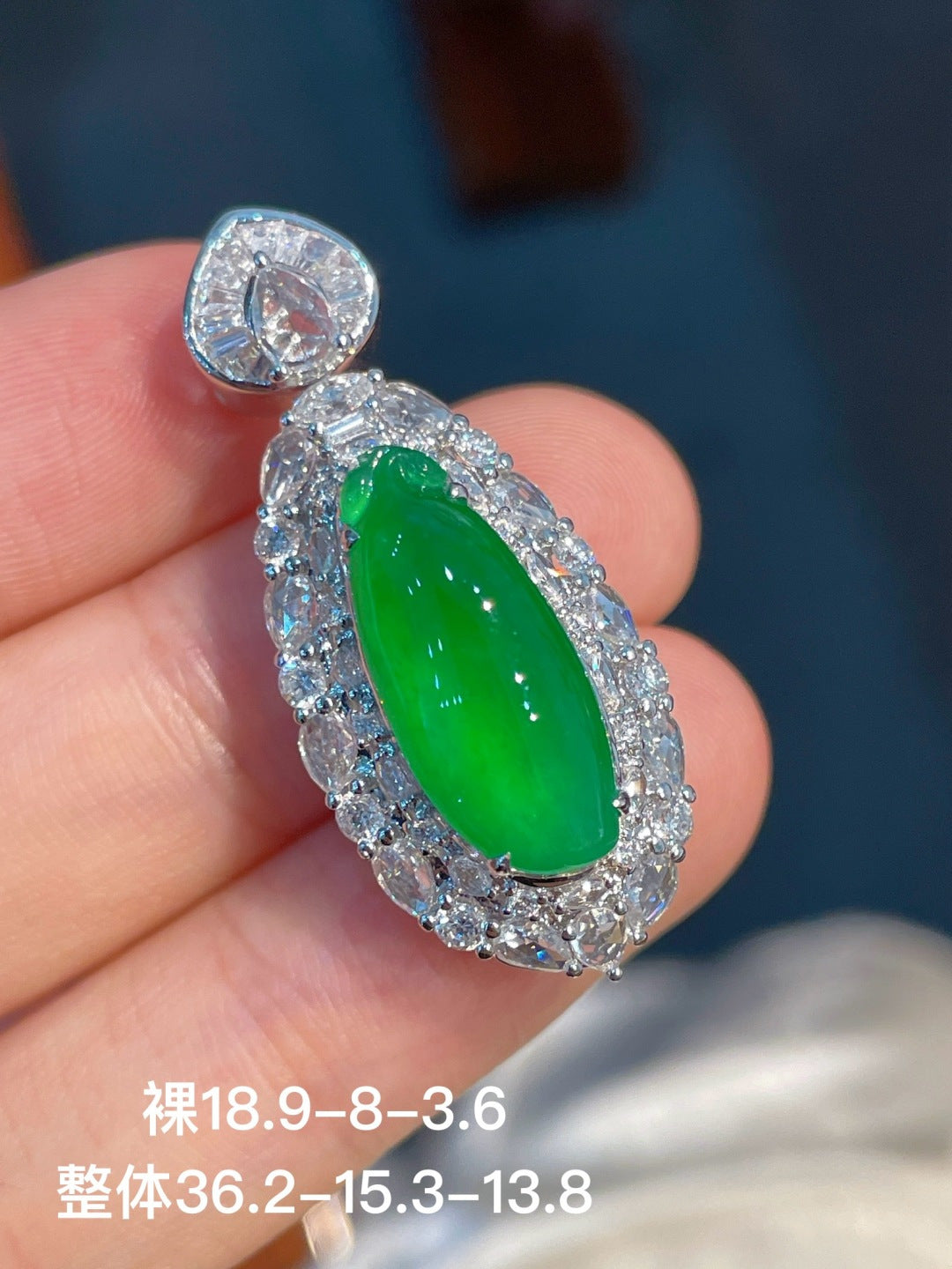 Mặt dây phúc qua dương lục hoàn hảo mạ vàng 18k không bớt giá khuyến nghị mạnh (wg0022821)