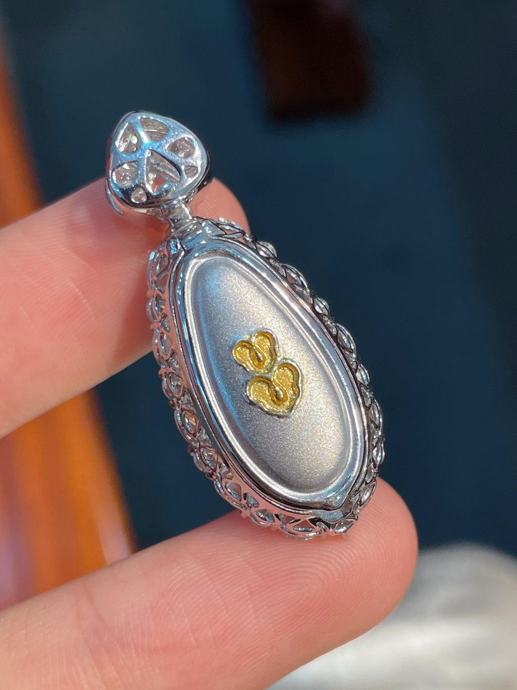 Mặt dây phúc qua dương lục hoàn hảo mạ vàng 18k không bớt giá khuyến nghị mạnh (wg0022821)