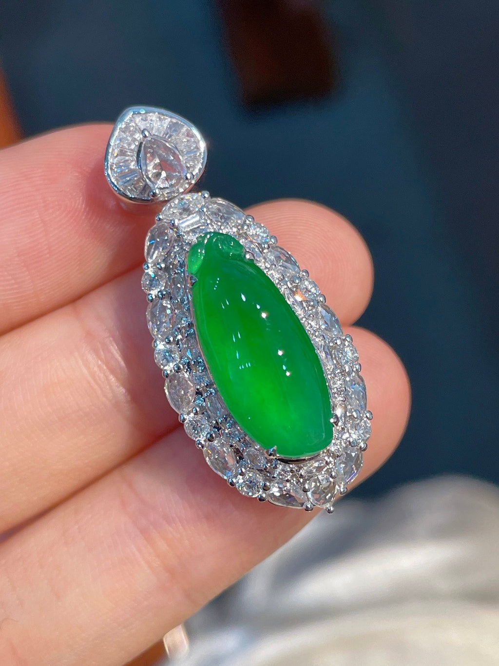 Mặt dây phúc qua dương lục hoàn hảo mạ vàng 18k không bớt giá khuyến nghị mạnh (wg0022821)