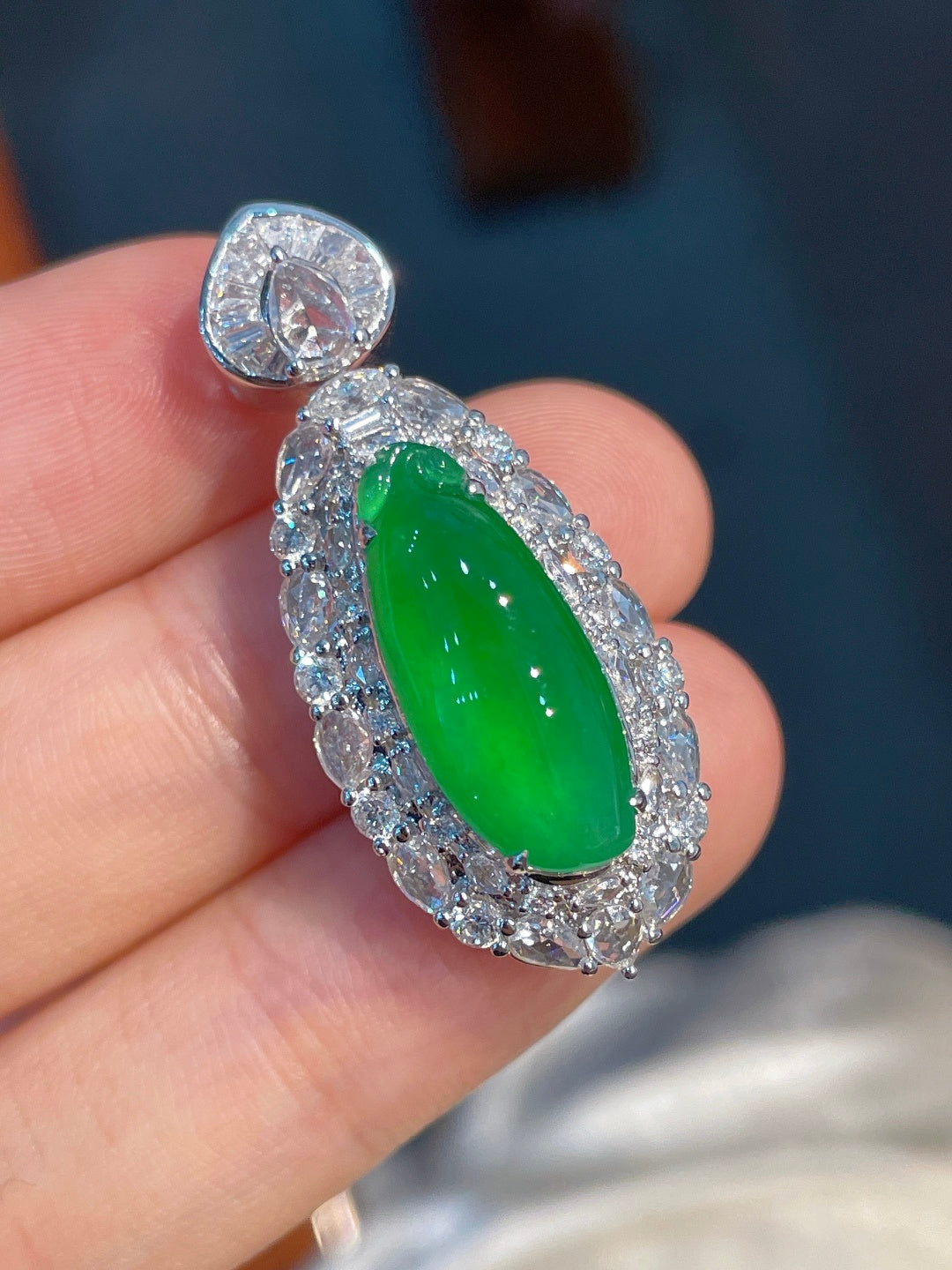 Mặt dây phúc qua dương lục hoàn hảo mạ vàng 18k không bớt giá khuyến nghị mạnh (wg0022821)