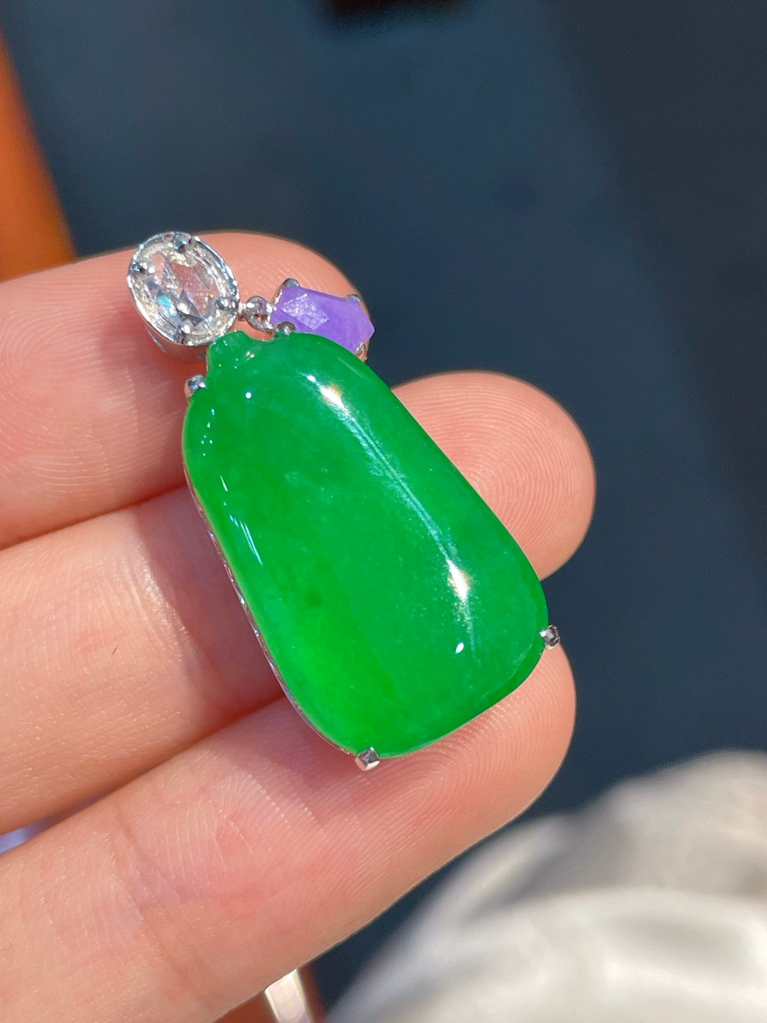 Mặt dây hồ lô dương lục hoàn hảo khảm vàng 18k không thương lượng khuyến nghị mạnh mẽ (wg0022798)