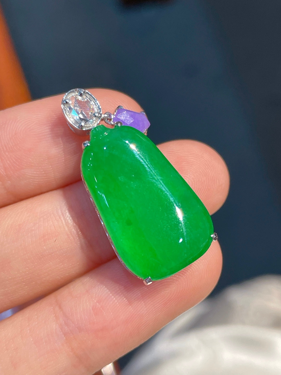 Mặt dây hồ lô dương lục hoàn hảo khảm vàng 18k không thương lượng khuyến nghị mạnh mẽ (wg0022798)