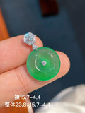 Mặt dây chuyền đá cẩm thạch xanh ngọc bích hoàn hảo, đính vàng 18k, không mặc cả, khuyến nghị mạnh mẽ (wg0022797)