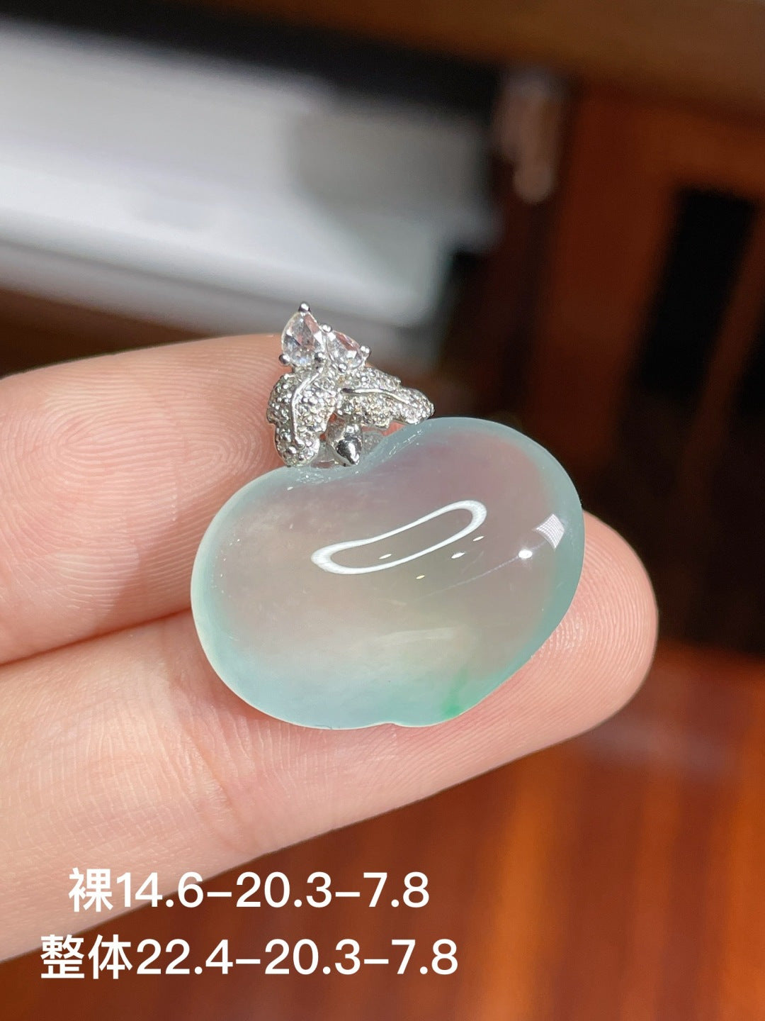 Mặt dây thạch lục bảo tuyệt đẹp, đính vàng 18k, không mặc cả, khuyến nghị mạnh mẽ (wg0023071)
