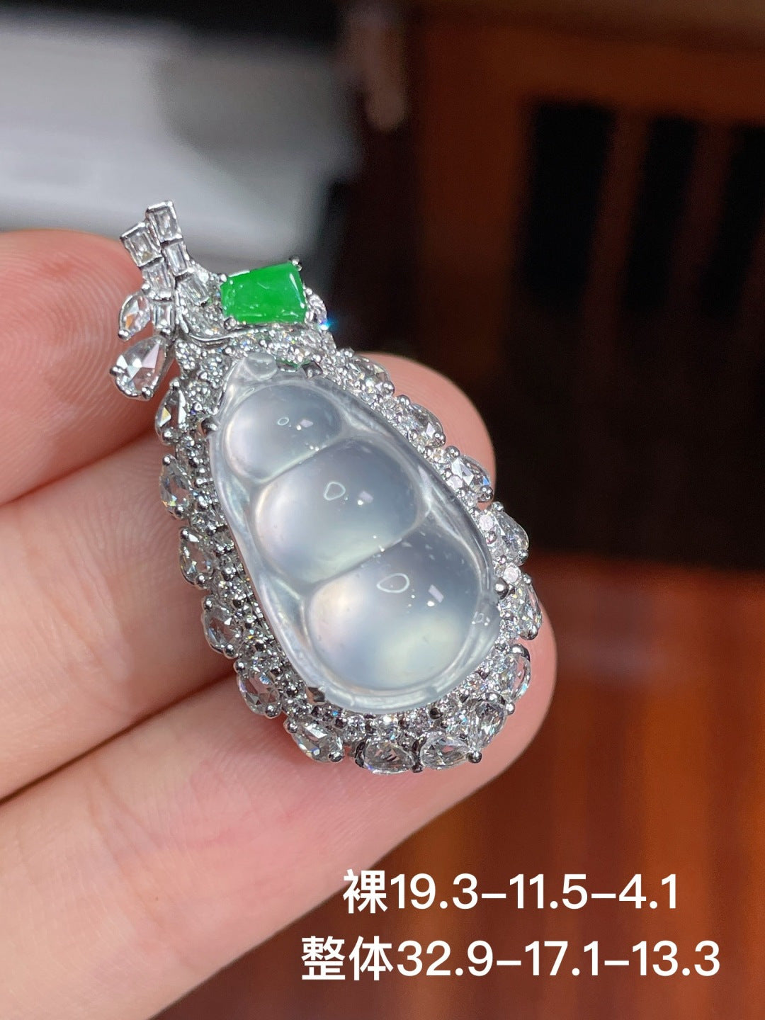 Mặt dây hạt đậu băng cao cấp hoàn hảo mạ vàng 18k không mặc cả khuyến nghị mạnh mẽ