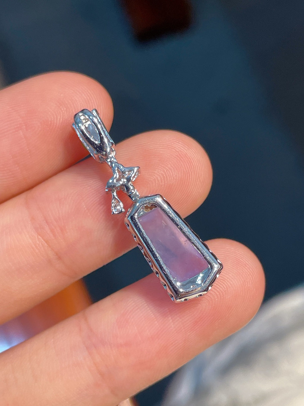 Mặt dây Tím Ngọc Lan hoàn hảo mạ vàng 18k không mặc cả khuyến nghị mạnh mẽ