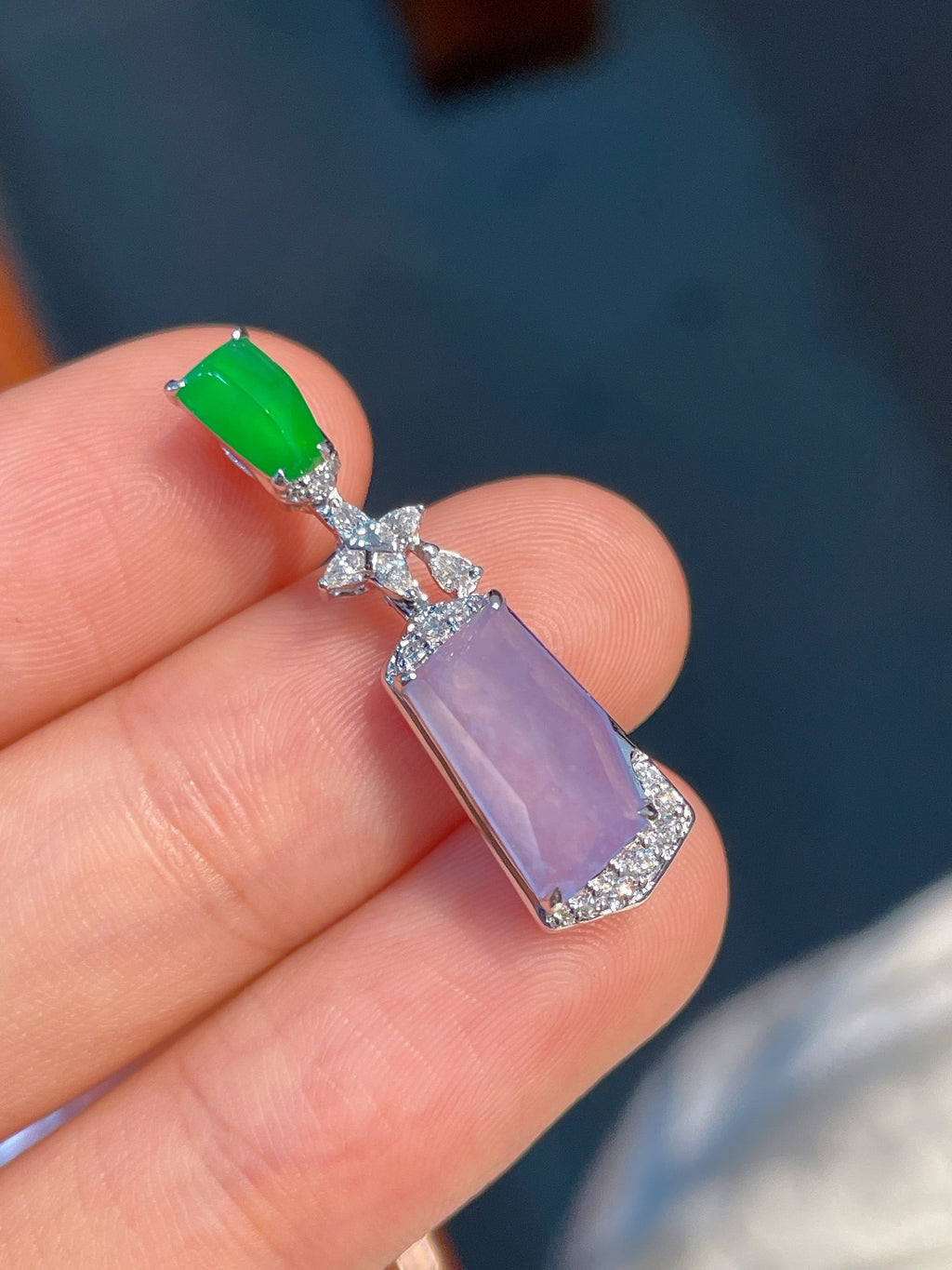 Mặt dây Tím Ngọc Lan hoàn hảo mạ vàng 18k không mặc cả khuyến nghị mạnh mẽ