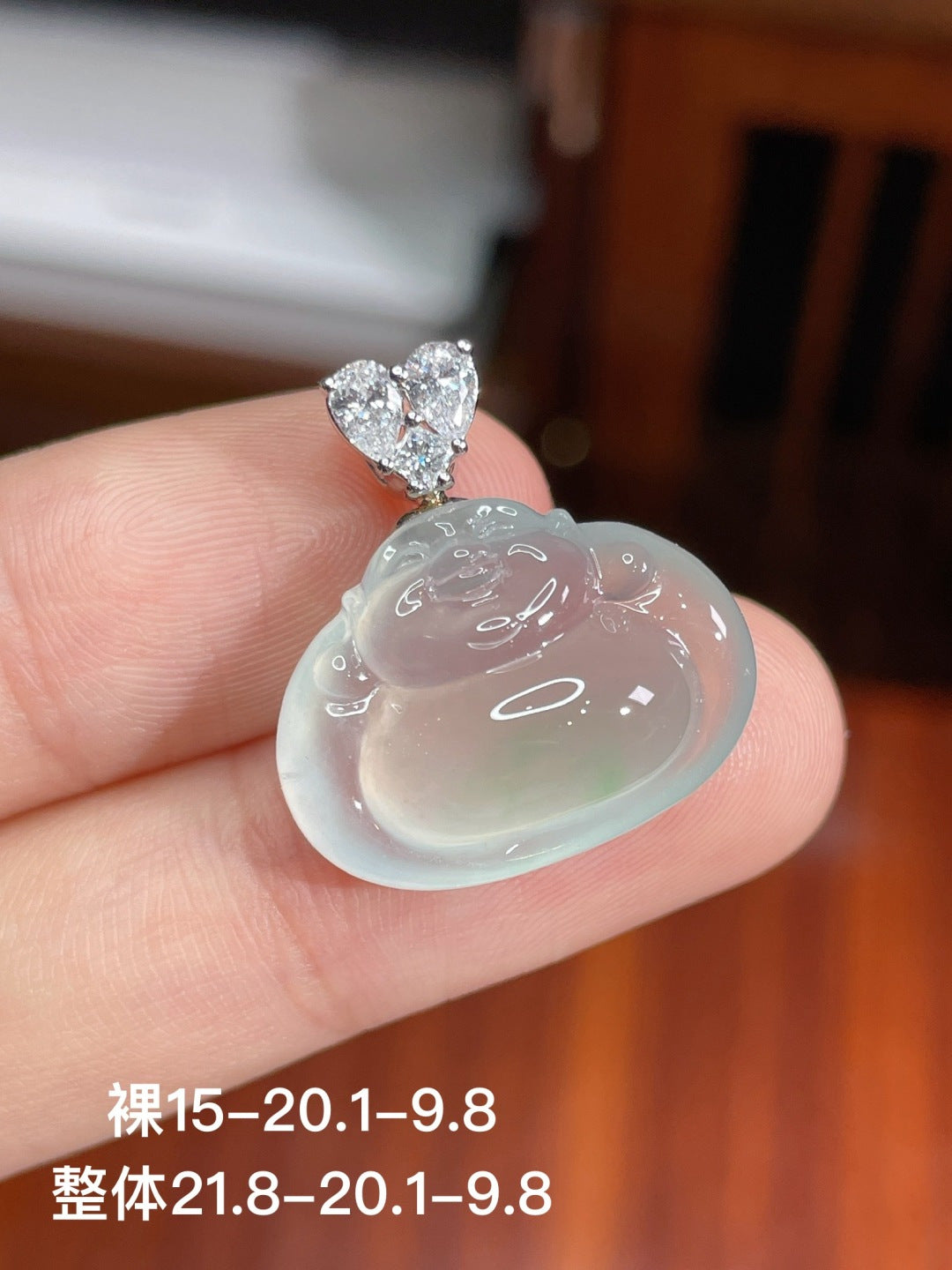Mặt Phật Ngọc Băng Lục Hoàn Hảo Mạ Vàng 18K Không Mặc Cả Khuyến Nghị Mạnh (wg0023239)