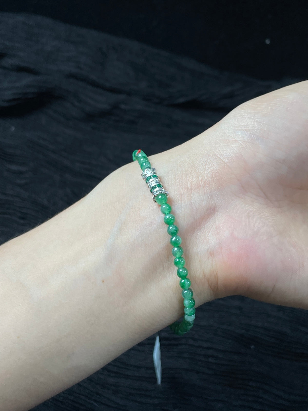 Vòng tay Ngọc Phỉ Thúy tự nhiên Hộp quà tặng + Giấy chứng nhận Kích thước 3.5mm Mã số: 7-7DD (wg0024399)