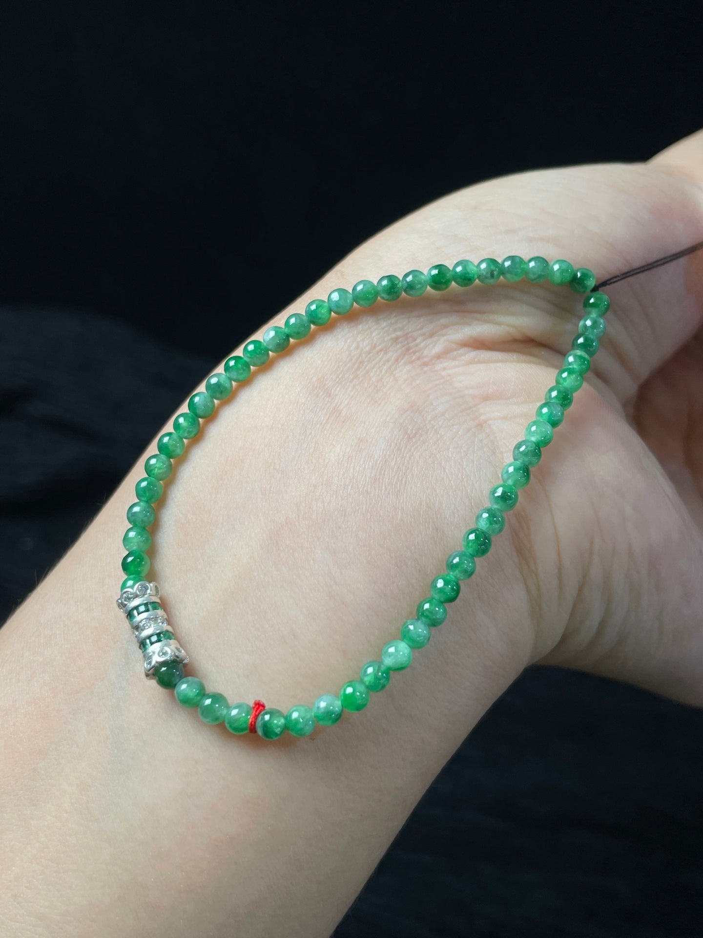 Vòng tay Ngọc Phỉ Thúy tự nhiên Hộp quà tặng + Giấy chứng nhận Kích thước 3.5mm Mã số: 7-7DD (wg0024399)