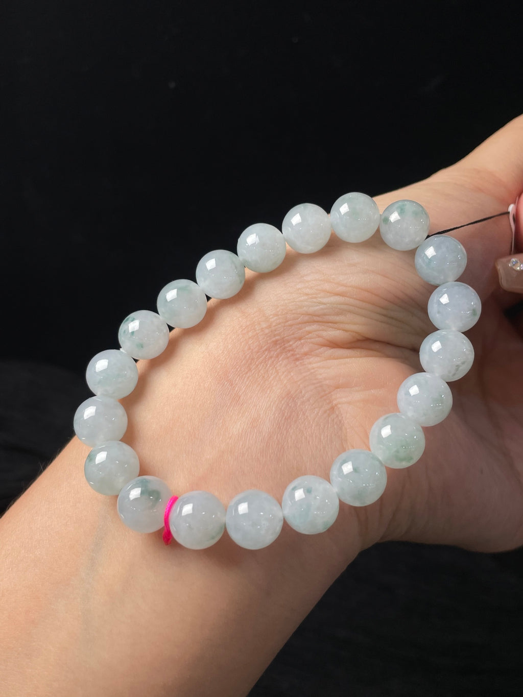 Vòng tay Ngọc Bích Thiên Nhiên - Tặng kèm hộp quà và chứng chỉ - Kích thước 9.6mm - Mã số: 6-25DD (wg0024393)