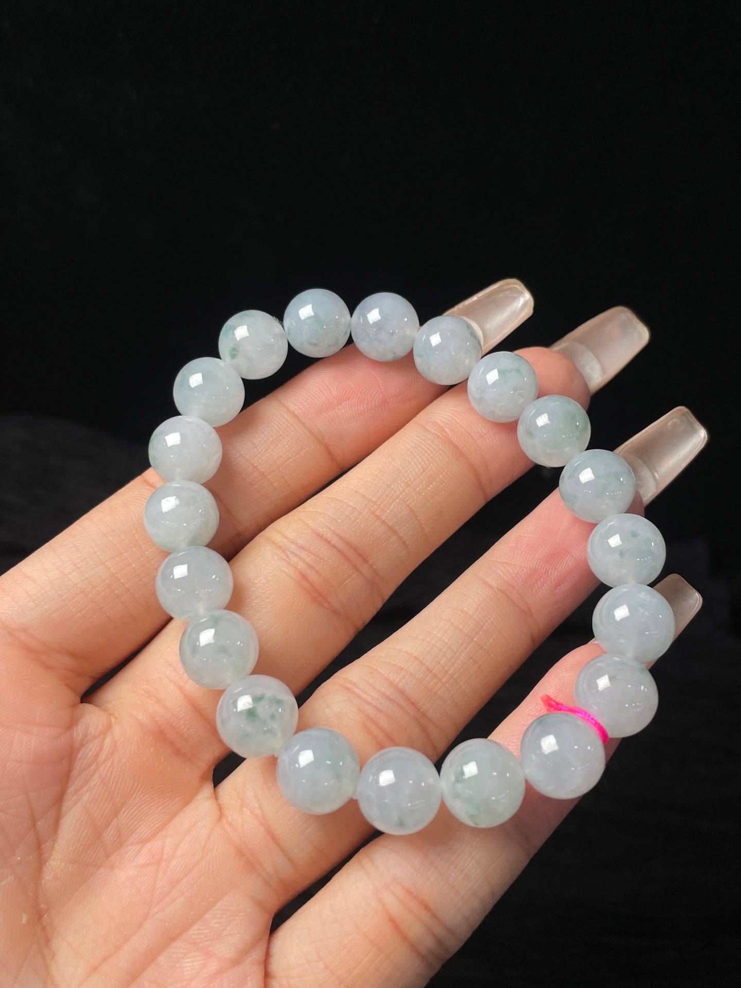 Vòng tay Ngọc Bích Thiên Nhiên - Tặng kèm hộp quà và chứng chỉ - Kích thước 9.6mm - Mã số: 6-25DD (wg0024393)