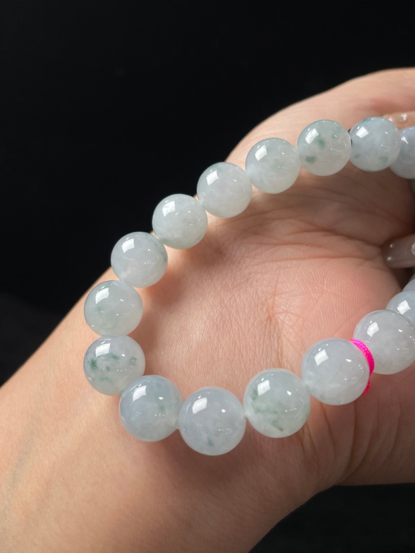 Vòng tay Ngọc Bích Thiên Nhiên - Tặng kèm hộp quà và chứng chỉ - Kích thước 9.6mm - Mã số: 6-25DD (wg0024393)