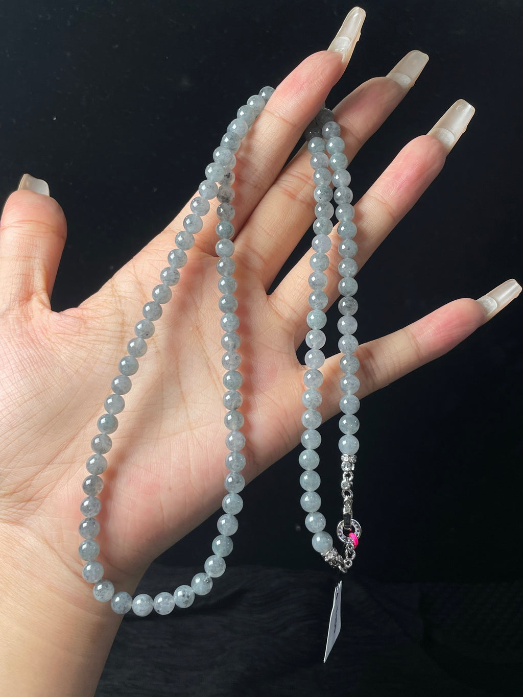 Vòng tay ngọc bích thiên nhiên - Tặng kèm hộp quà + chứng chỉ - Hạt 6mm - Mã số: 7-7DD (wg0024605)