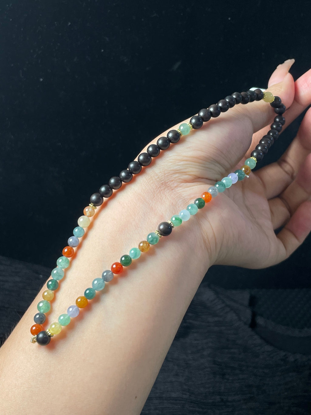 Vòng hạt ngọc phỉ thúy tự nhiên, tặng kèm hộp quà + giấy chứng nhận, kích thước hạt 5.5mm, mã số: 7-7DD (wg0024603)
