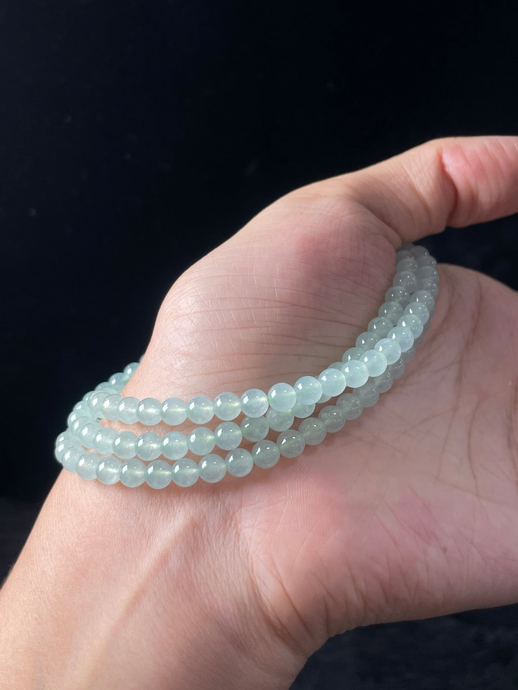 Chuỗi hạt ngọc phỉ thúy thiên nhiên kèm hộp quà + chứng chỉ size 5 mã số: 7-7DD (wg0024600)