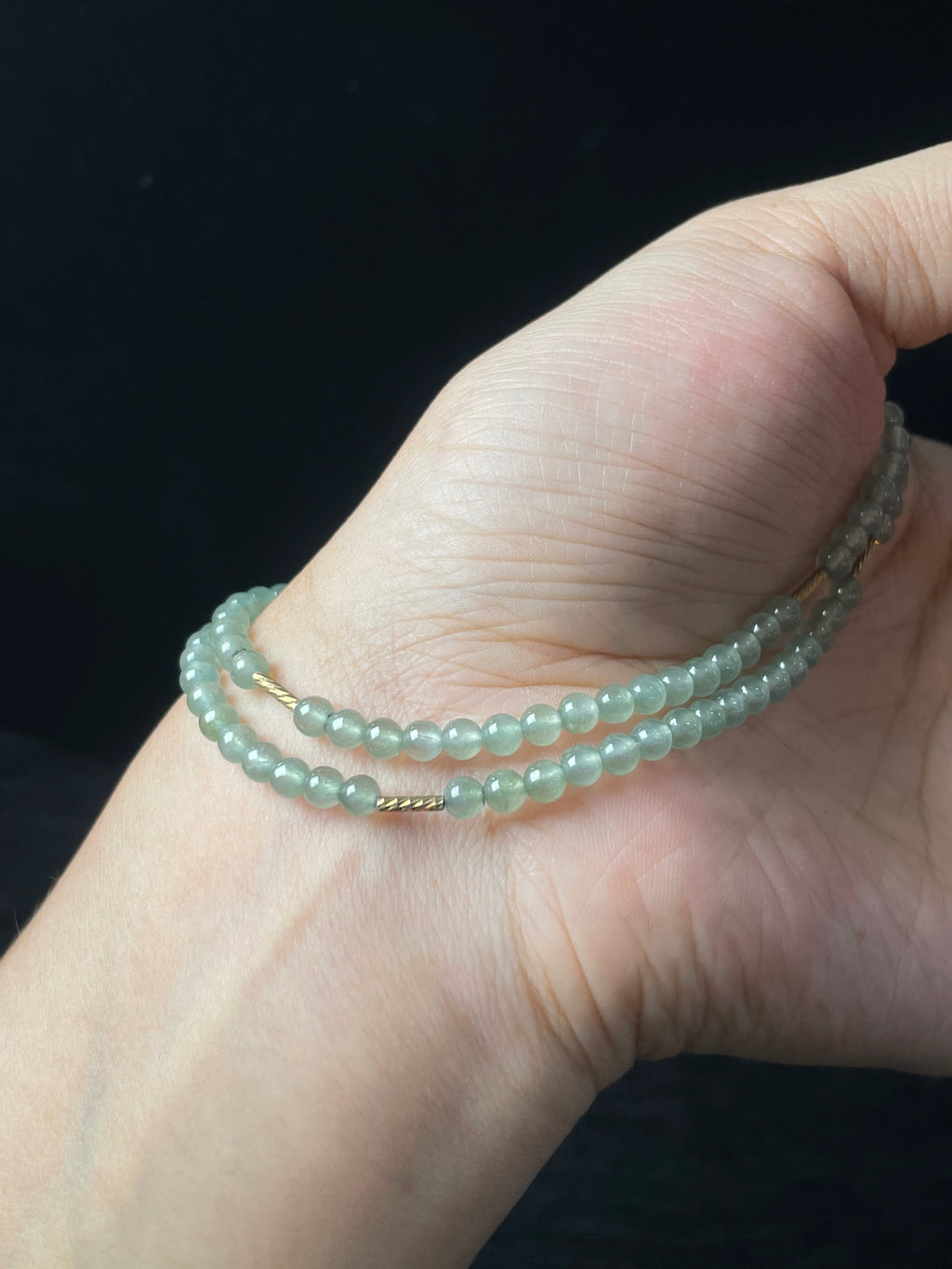 Chuỗi hạt ngọc phỉ thúy tự nhiên - Tặng kèm hộp quà + giấy chứng nhận - Kích thước hạt 4mm - Mã số: 6-27DD (wg0024598)