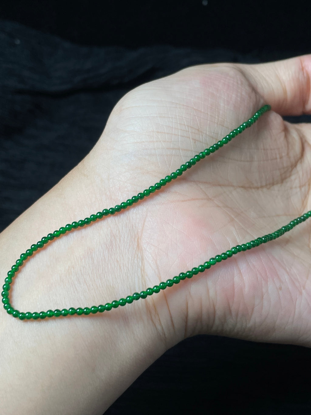 Chuỗi hạt Ngọc bích thiên nhiên - Tặng kèm hộp quà + chứng chỉ - Size 2 - Mã số: 7-6DD (wg0024594)